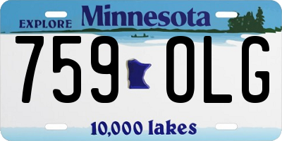 MN license plate 759OLG