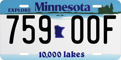 MN license plate 759OOF