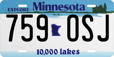 MN license plate 759OSJ
