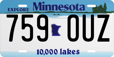 MN license plate 759OUZ