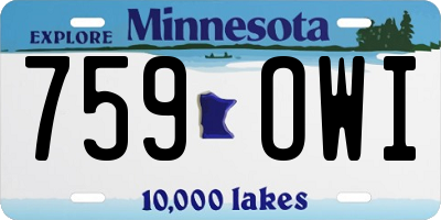 MN license plate 759OWI