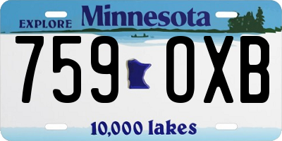 MN license plate 759OXB