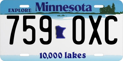 MN license plate 759OXC