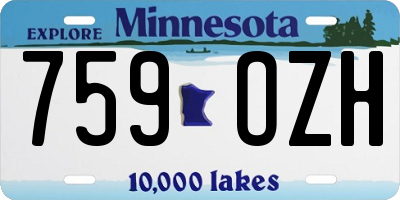 MN license plate 759OZH