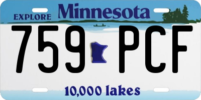 MN license plate 759PCF