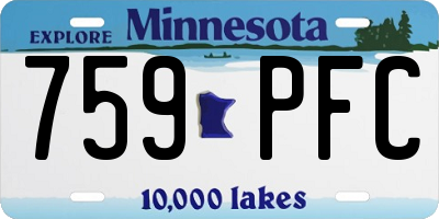 MN license plate 759PFC