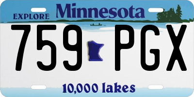 MN license plate 759PGX
