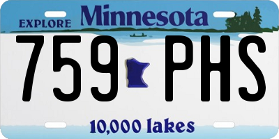 MN license plate 759PHS
