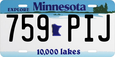MN license plate 759PIJ