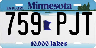 MN license plate 759PJT