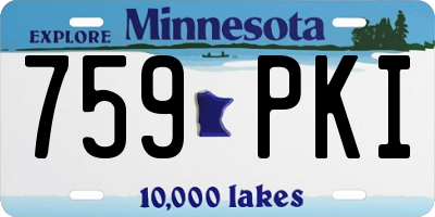 MN license plate 759PKI