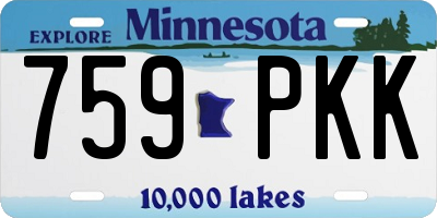 MN license plate 759PKK