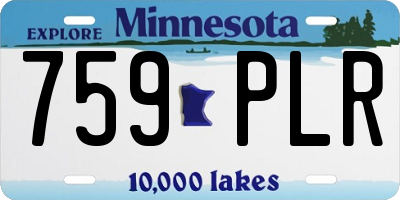 MN license plate 759PLR