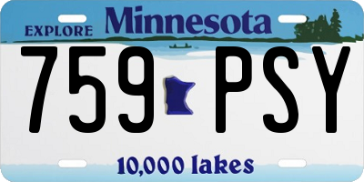 MN license plate 759PSY
