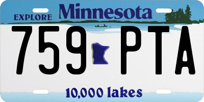 MN license plate 759PTA