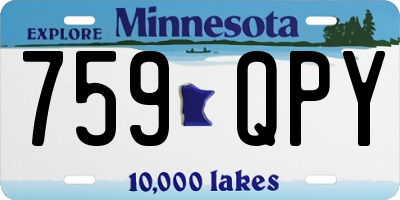 MN license plate 759QPY