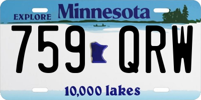 MN license plate 759QRW