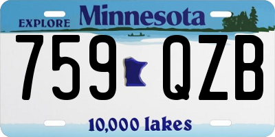 MN license plate 759QZB