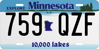 MN license plate 759QZF