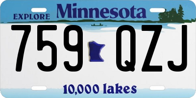 MN license plate 759QZJ
