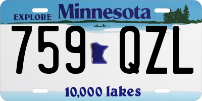 MN license plate 759QZL
