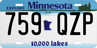 MN license plate 759QZP