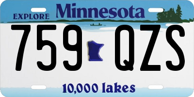 MN license plate 759QZS