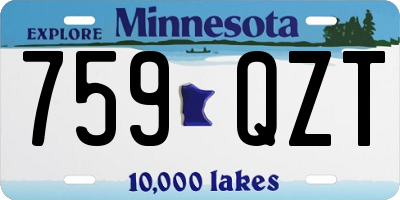 MN license plate 759QZT