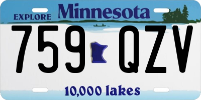 MN license plate 759QZV