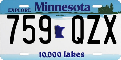 MN license plate 759QZX