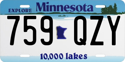MN license plate 759QZY