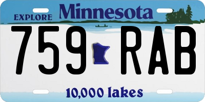 MN license plate 759RAB