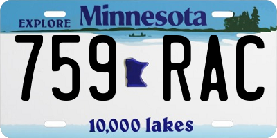 MN license plate 759RAC