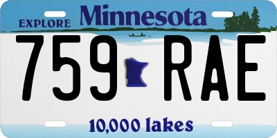 MN license plate 759RAE
