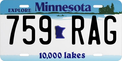 MN license plate 759RAG