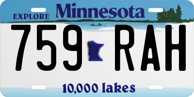 MN license plate 759RAH
