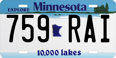 MN license plate 759RAI