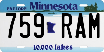 MN license plate 759RAM