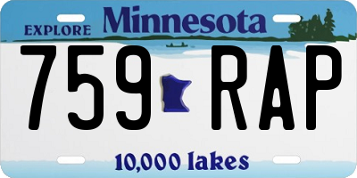 MN license plate 759RAP