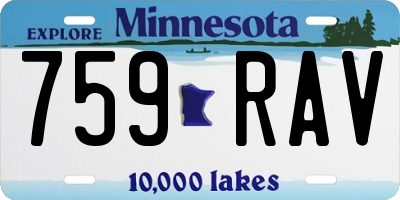 MN license plate 759RAV