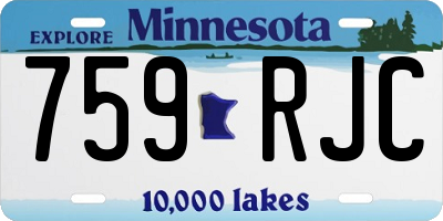 MN license plate 759RJC