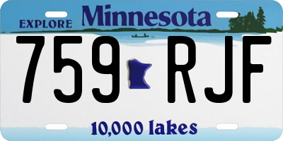 MN license plate 759RJF
