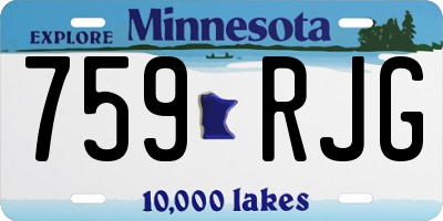 MN license plate 759RJG