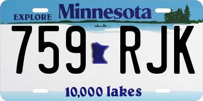 MN license plate 759RJK