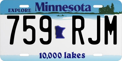 MN license plate 759RJM