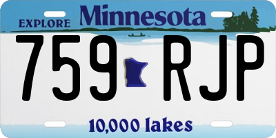 MN license plate 759RJP