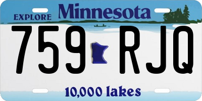 MN license plate 759RJQ