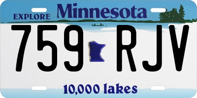MN license plate 759RJV