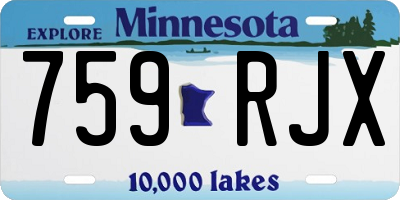 MN license plate 759RJX
