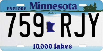 MN license plate 759RJY